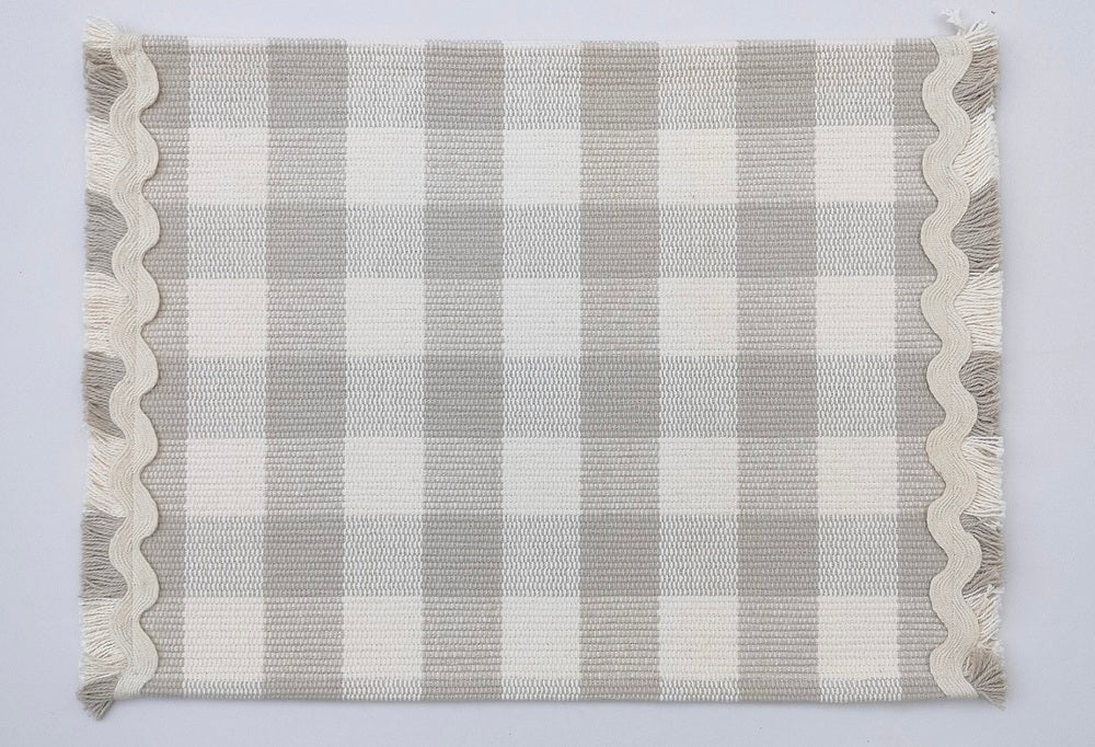 Woven Rib Check Placemat Set Pack Of 2Pieces