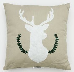 Reindeer Silhouette Decorative Throw Pillow