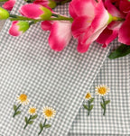 Charming  Embroidered Sunflower Napkin Set Pack Of 4 Pieces