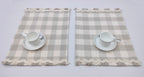Woven Rib Check Placemat Set Pack Of 2Pieces