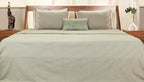 Mini-Gingham & Velvet Trim Bed Sheet Set