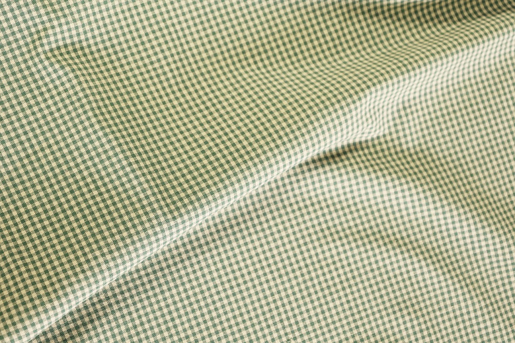 Mini-Gingham & Velvet Trim Bed Sheet Set