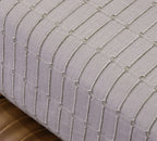 EcruE Luxury Cotton Ribbed Bed Cover