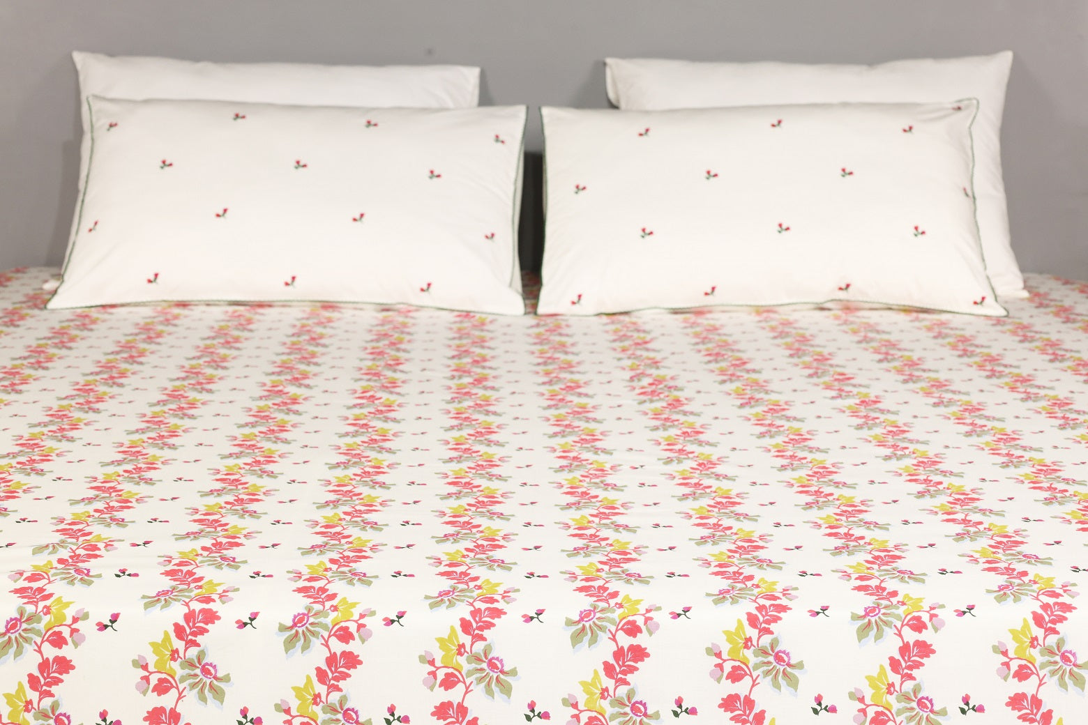 Elevate Aesthetic Cotton Printed Flat Bed Sheet Set
