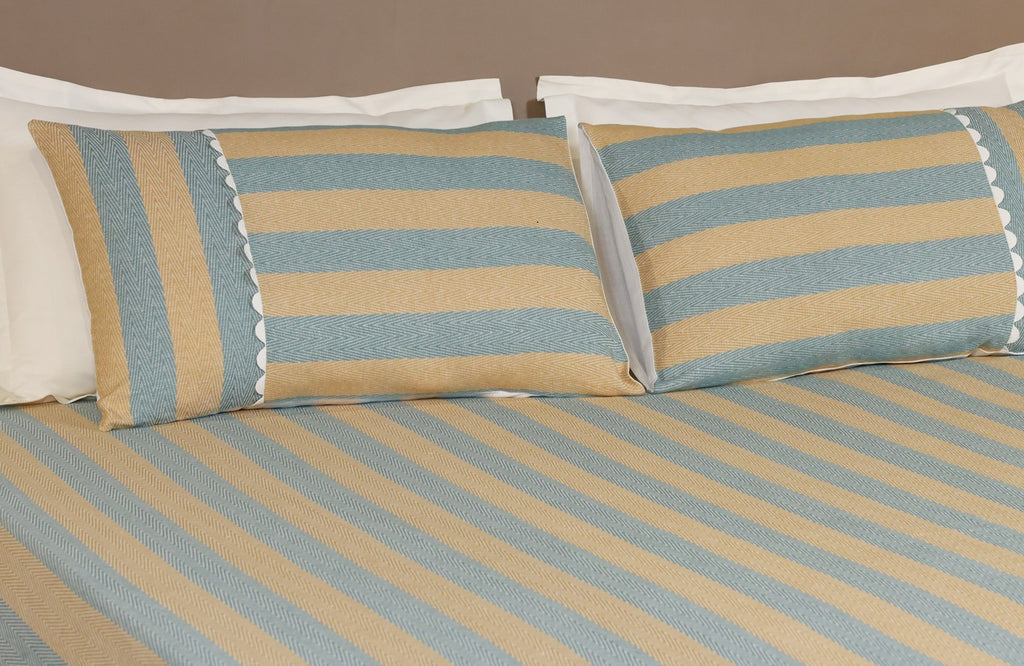 Classic Woven Herringbone Striped Bed Sheet Set
