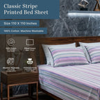 Premium Woven Striped Bed Sheet Set
