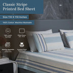 Premium Maritime Accent Striped Bed Sheet Set