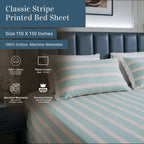 Premium Woven Striped Bed Sheet Set