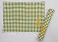 Festive Green Gingham Embroidered Placemat Set Of 2Pcs