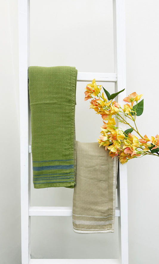 Double-Sided Cotton Gauze Bath Towel (20" x 40", Pack of 2)