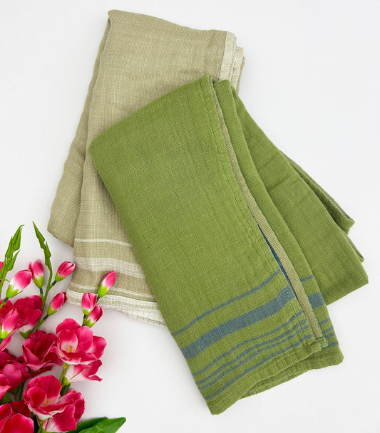 Double-Sided Cotton Gauze Bath Towel (32" x 62", 1 Piece)