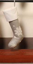 Snowflake Embroidered Christmas Stocking