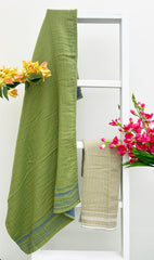 Double-Sided Cotton Gauze Bath Towel (32" x 62", 1 Piece)