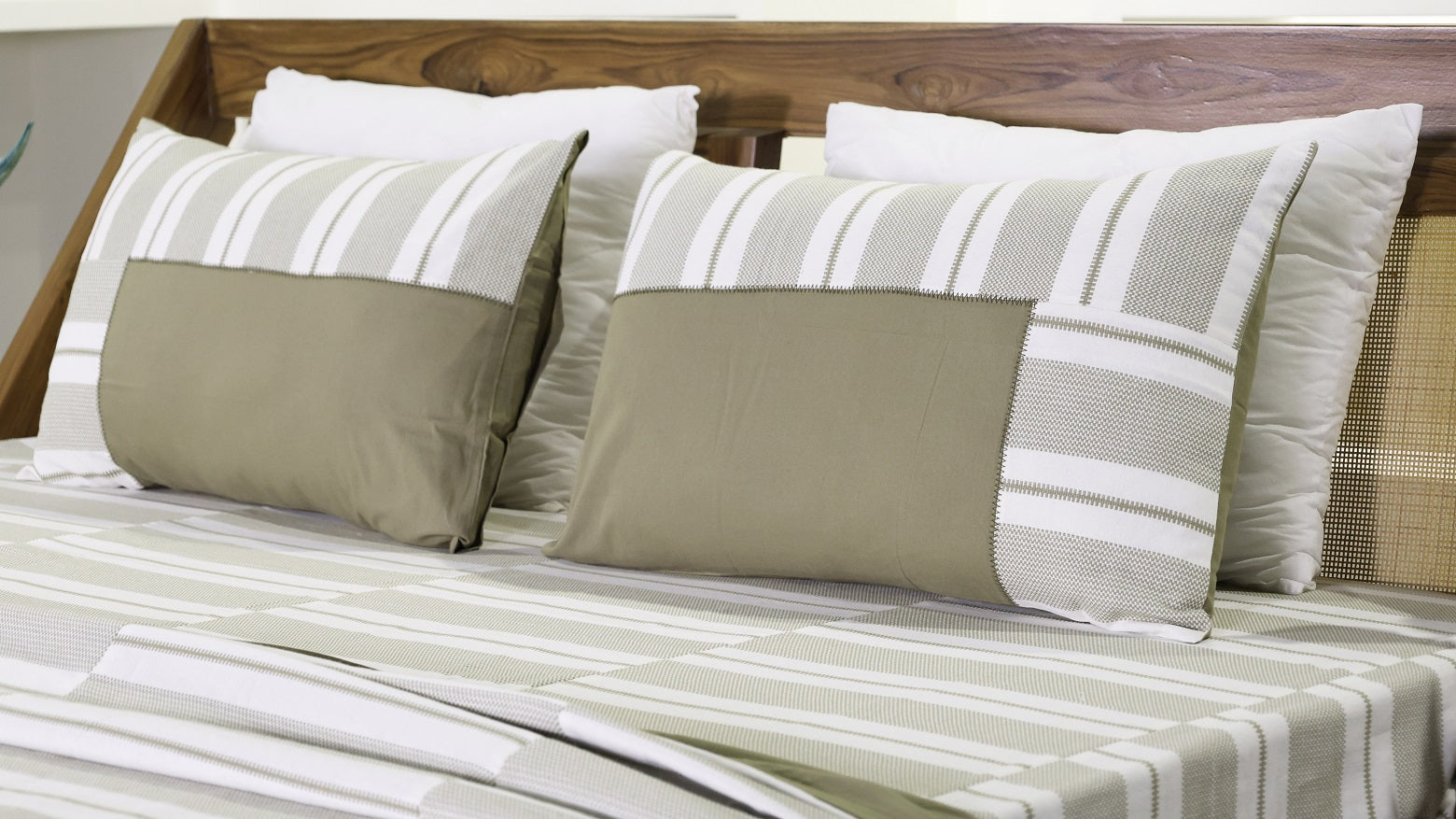Heritage Stripe Patchwork Bed Cover Set