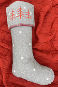 Rustic Forest Embroidered Christmas Stocking