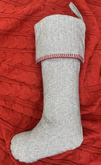 Rustic Forest Embroidered Christmas Stocking