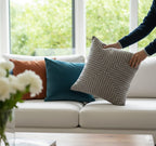 Embroidered Cotton Canvas Cushion