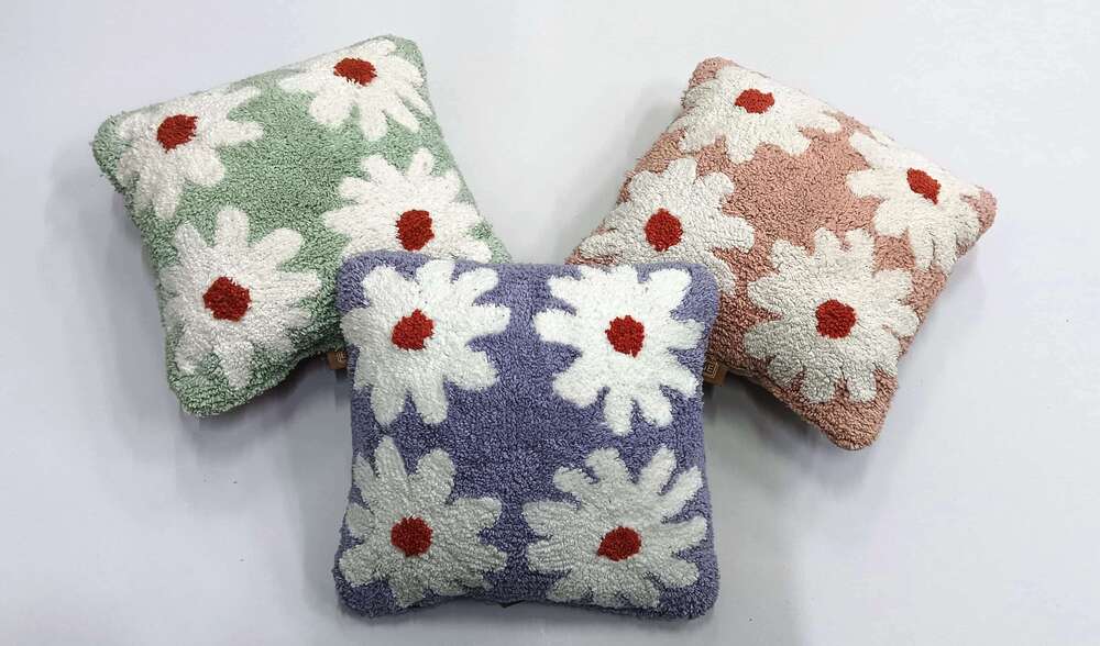 EcruE Luxury Floral Decorative Pillow 10x10'' | Elegant Home Décor Accent