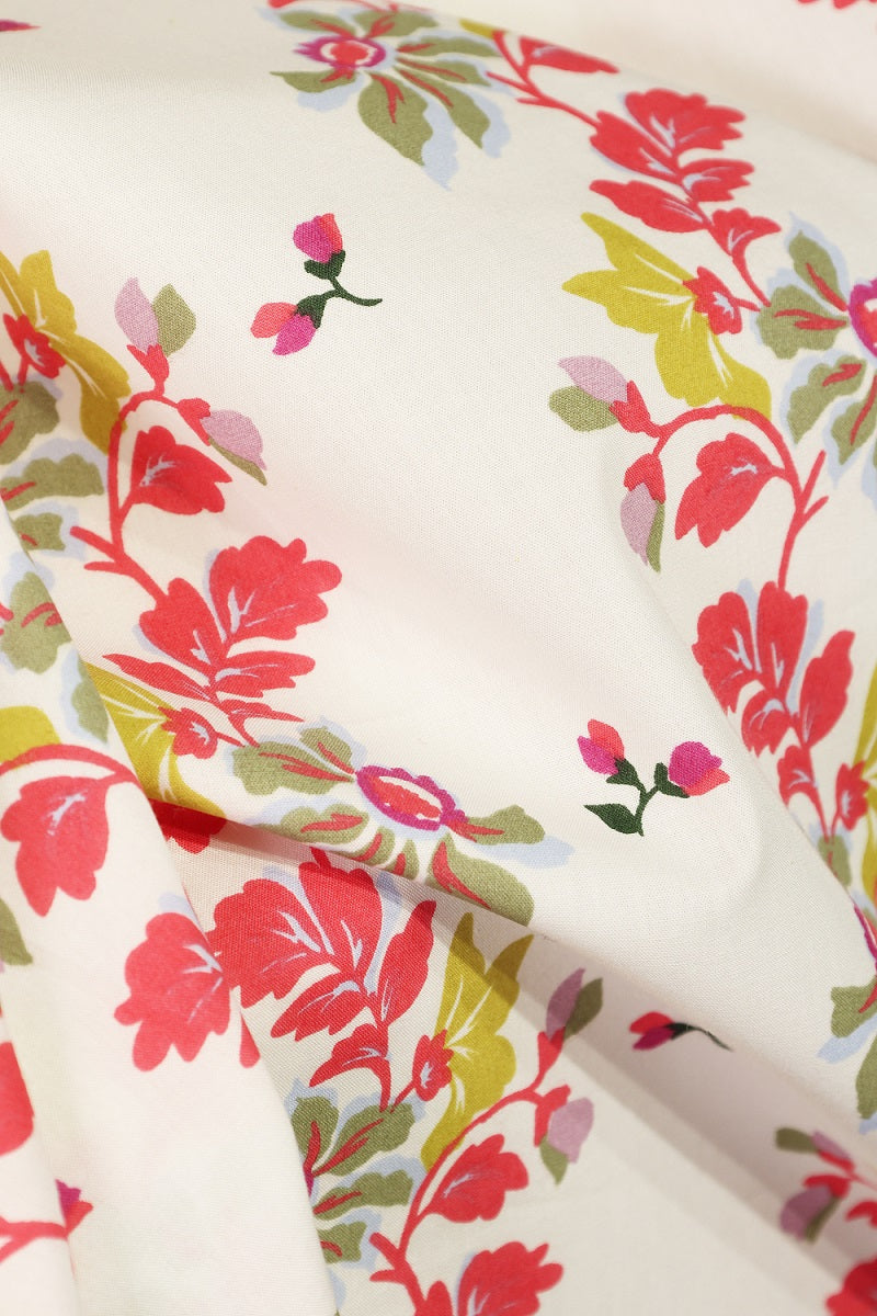 Elevate Aesthetic Cotton Printed Flat Bed Sheet Set