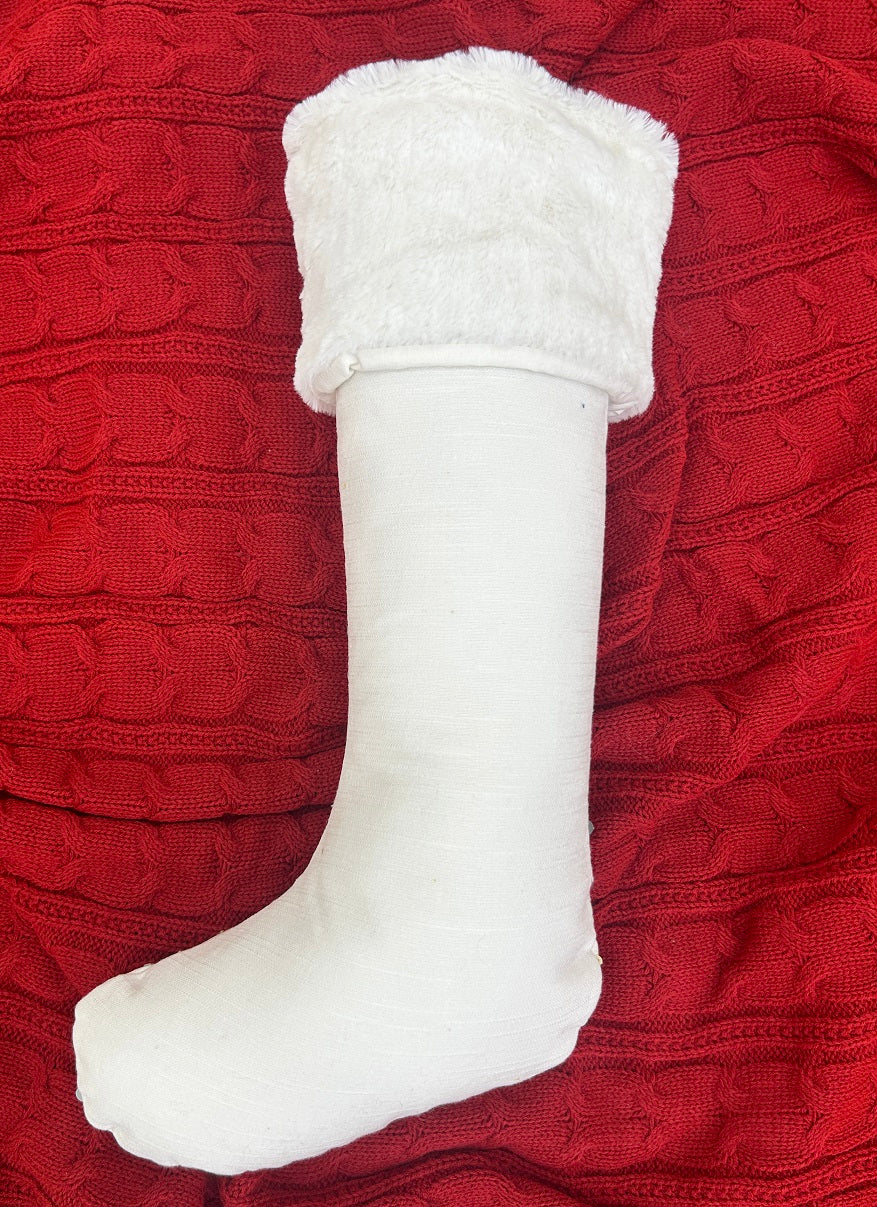 Sequin Embroidered Christmas Stocking