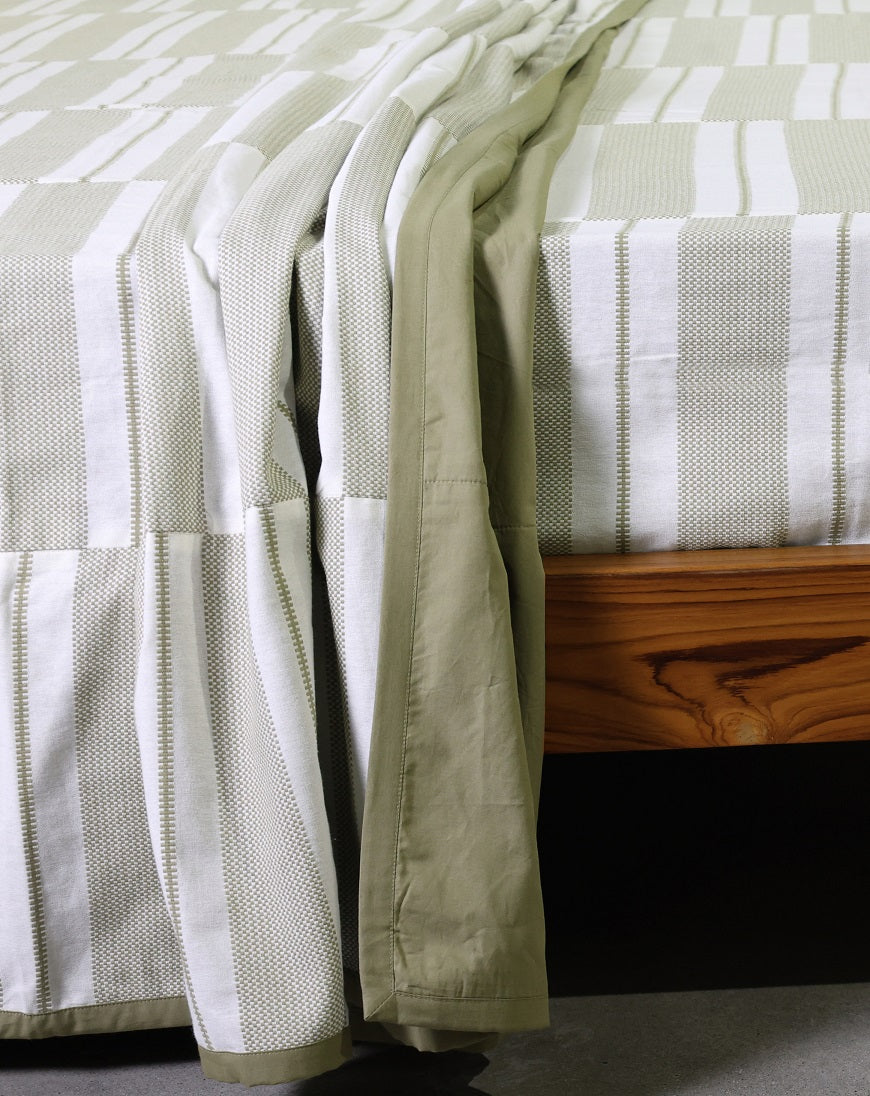 Heritage Stripe Patchwork Bed Cover Set