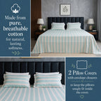 Premium Woven Striped Bed Sheet Set