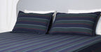Designer Woven Dobby Stripe Bed Sheet Set