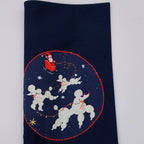 Novelty Christmas Poodle Sleigh Placemat