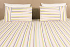 Shoreline Woven Cotton Striped Flat Bed Sheet Set