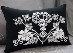Hand-Beaded and Embroidered Cushion