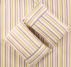 Shoreline Woven Cotton Striped Flat Bed Sheet Set