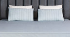 EcruE Luxury Woven Pleated Stripe Cotton  Bed Cover