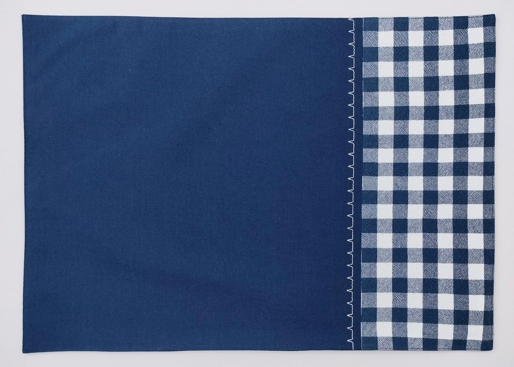 Nautical Fusion Woven Gingham Placemat Set Pack of 2 Pieces