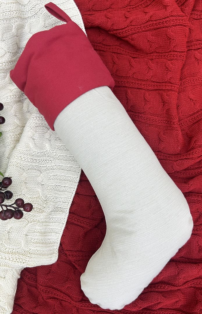 Classic "Merry Christmas" Embroidered Stocking 10x20