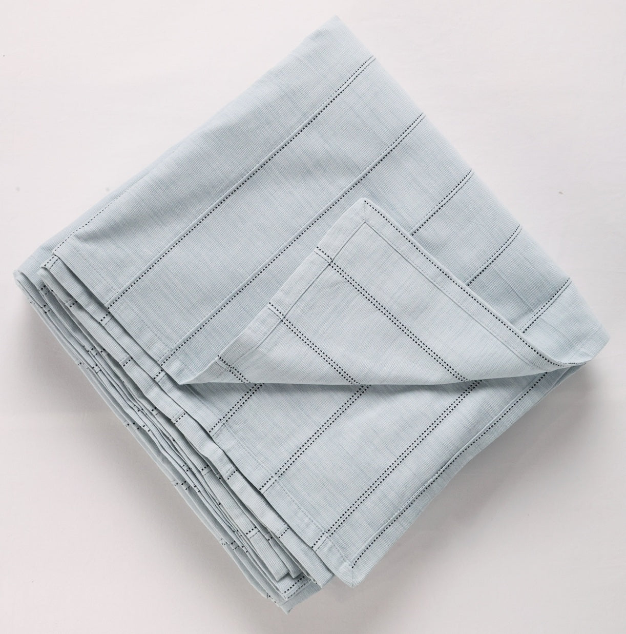 EcruE Luxury Woven Pleated Stripe Cotton  Bed Cover
