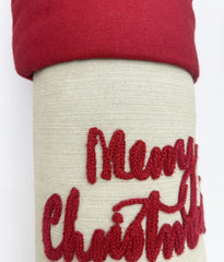 Classic "Merry Christmas" Embroidered Stocking 10x20
