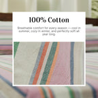 Premium Woven Striped Bed Sheet Set