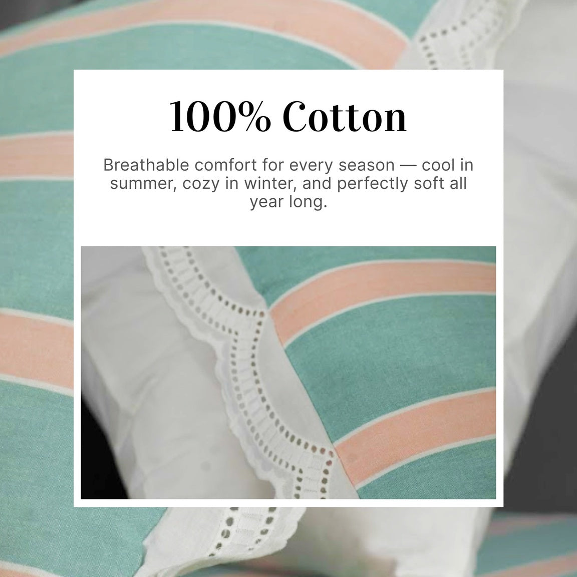 Premium Woven Striped Bed Sheet Set