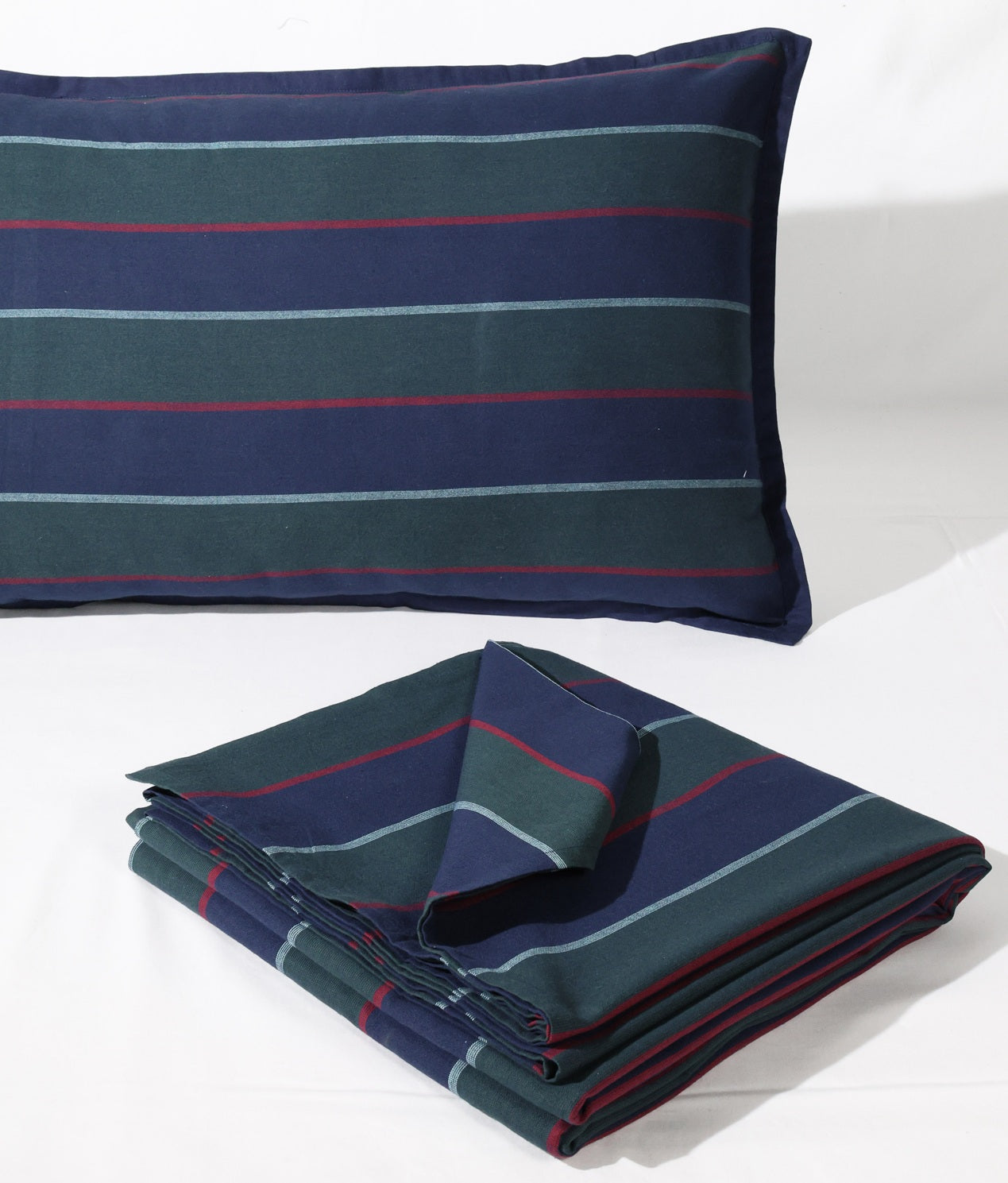 Designer Woven Dobby Stripe Bed Sheet Set