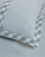 Mint Frost Woven Micro-Check Bed Sheet Set