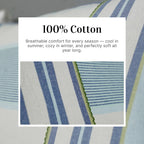 Premium Maritime Accent Striped Bed Sheet Set