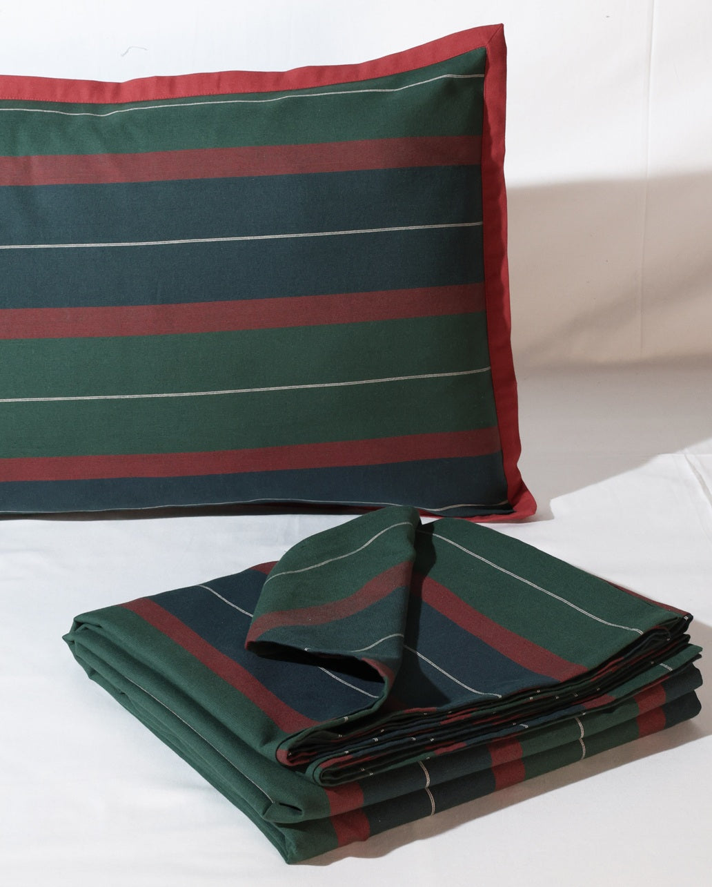 Premium Woven Dobby Striped Bed Sheet Set