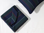 Designer Woven Dobby Stripe Bed Sheet Set