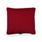 EcruE Luxury Santa Belt Applique Cushion, 18x18 Inches - Red with Gold Buckle, Christmas Decor | Elegant Home Décor Accent