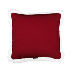Santa Belt Applique Cushion, 18x18 Inches - Red with Gold Buckle, Christmas Decor