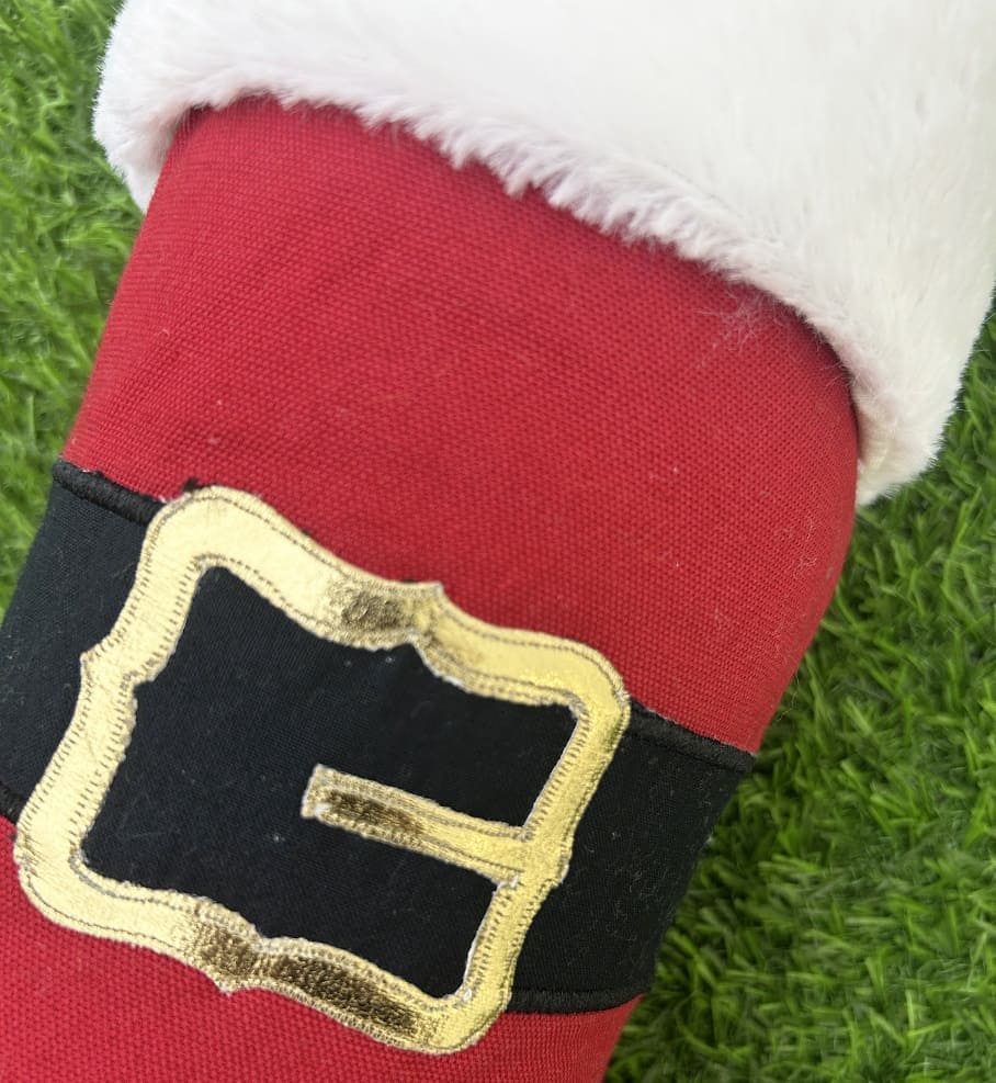 Santa Belt Patchwork Christmas Stocking