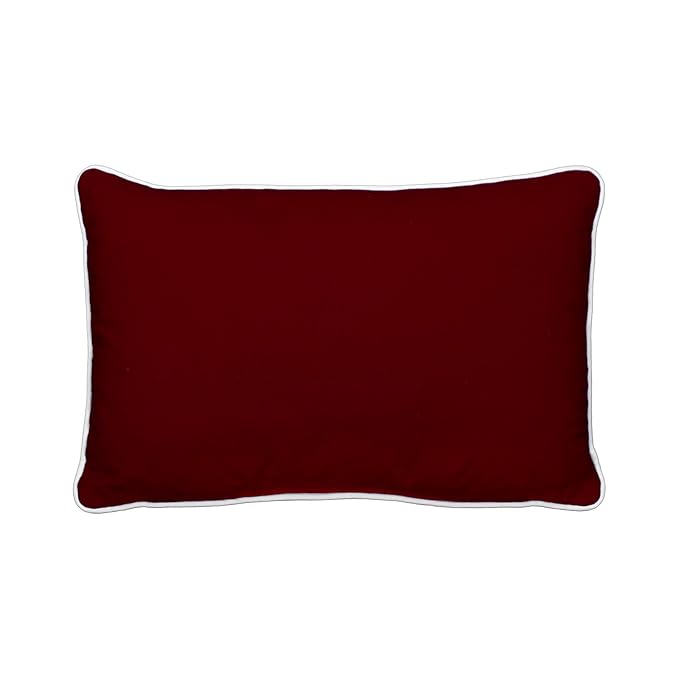 EcruE Luxury Merry and Bright Embroidered Cushion – 12x18 Inches, Festive Holiday Decor | Elegant Home Décor Accent