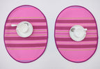 Woven Striped Oval Placemat Set