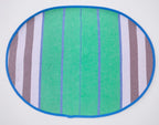 Woven Striped Oval Placemat Set