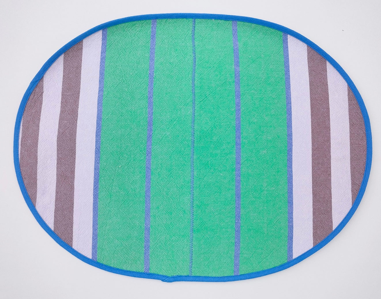 Woven Striped Oval Placemat Set